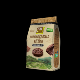 Rice Up étcsokoládés barna rizs snack 50g (gluténmentes)