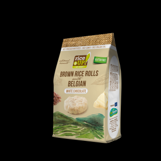 Rice Up fehércsokoládés barna rizs snack 50g (gluténmentes)