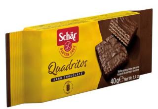 Schär Quadritos gluténmentes étcsokoládéval bevont kakaós ostya 40 g