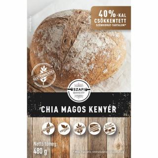 Szafi Bakery Chia magos kenyér 480g Gyorsfagyasztott (gluténmentes)