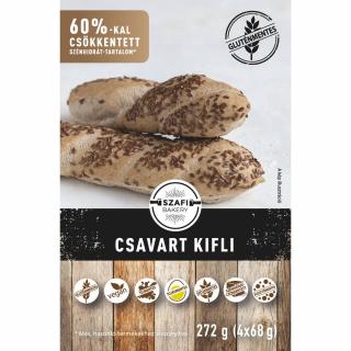 Szafi Bakery CSAVART KIFLI - ÉLESZTŐMENTES 4x68g (gyorsfagyasztott) (gluténmentes)