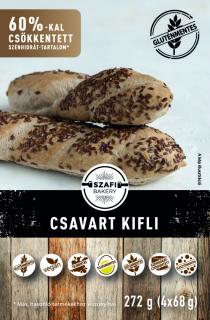 Szafi Bakery CSAVART KIFLI - ÉLESZTŐMENTES 4x68g (gyorsfagyasztott)