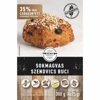 Szafi Bakery Sokmagvas szendvics buci 4x78g (gyorsfagyasztott) (gluténmentes)