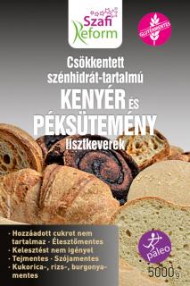 Szafi Reform Csökkentett Szénhidrát-tartalmú paleo kenyér és péksütemény lisztkeverék (gluténmentes, tejmentes, élesztőmentes) 5000 g