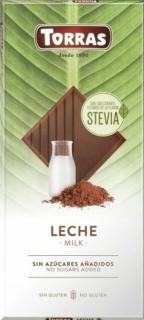 Torras Stevia hozzáadott cukormentes tejcsokoládé 100 g