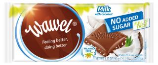 Wawel hozzáadott cukormentes tejcsokoládé kókusszal 90g