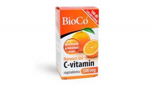 BioCo narancs ízű C-vitamin 500mg rágótabletta 100db