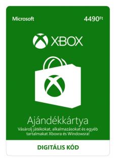 4490 forintos Microsoft XBOX ajándékkártya digitális kód