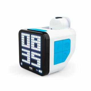 Bigben Kids RQUBE Projektoros Ébresztőóra - Kék/Fehér