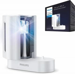 Philips HX6907/01 Sonicare UV Sanitizer kefefej fertőtlenítő és fogkefe töltő - Fehér