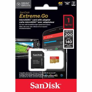 Sandisk microSDXC Extreme Go 1TB UHS-I U3 memóriakártya (SDSQXAV-1T00-GN6MA)