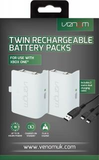 Venom Twin Rechargeable Battery Packs White (Xbox One) (használt)