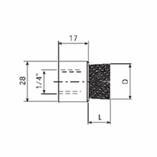 Kerek kefe, lószőr sörték 25x15mm, SIMALUBE tégelyhez