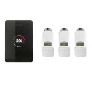 BOSCH EasyControl Set CT 200 okostermosztát 3db rádiós termofejjel, fekete