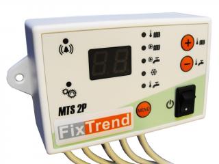 FixTrend MTS2P digitális termosztát, szivattyú védelem HMV melegvíz elõnykapcsolás, 2 db szivattyúhoz