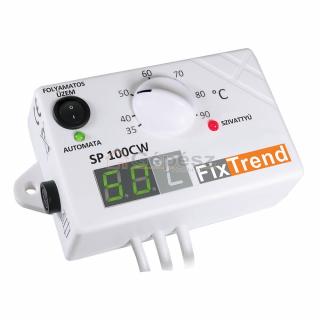 FixTrend SP100CW termosztát, hõfok kijelzõvel, HMV cirkulációs szivattyúhoz