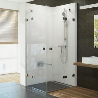 Ravak Brilliant BSRV4-100 négyrészes zuhanykabin sarokbelépéssel króm kerettel, transparent edzett biztonsági üveggel + B SET 1UVAAA00Z1+D01000A074