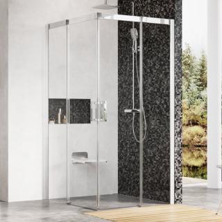 Ravak Matrix MSRV4-100/100 Négyrészes zuhanykabin szatén kerettel, transparent edzett biztonsági üveggel 1WVAAU00Z1