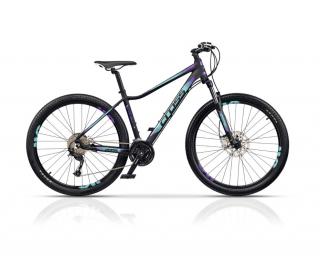 Cross Causa SL3 27,5" női Mountain Bike mattfekete-kék 44cm