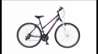 Neuzer X100 női Cross Kerékpár fekete-szürke-pink 19"