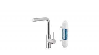 KFA ARMATURA Duero Pure Basic vízszűrős mosogató csaptelep, inox, szűrővel