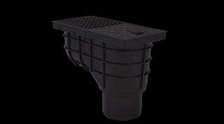 Kültéri víznyelő eresz bekötéssel, 110 mm