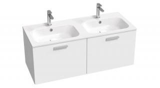 RAVAK SD Chrome II 1200 mosdó alatti szekrény, fehér/fehér, króm fogantyúval