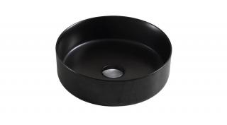 WELLIS Rose black pultra építhető matt fekete porcelán mosdó