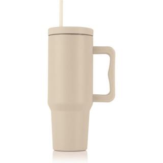 GOURMETMAXX Thermo bögre fedéllel és szívószállal 1,2 liter bézs DS15043-L