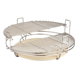 Kamado M grillrács rendszer + deflektor / indirekt sütőkő 10478