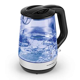 Maxx-World GourmetMaxx Üveg Vízforraló Rozsdamentesacél Fekete 1,7L 2200W DS11330-L