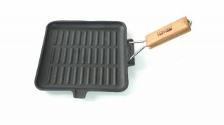 Perfect Home Öntöttvas grill serpenyő 21,5cm szögletes 10376