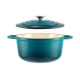 Perfect Home Zománcozott öntöttvas lábas 24 cm, 3,6L türkizkék 16637