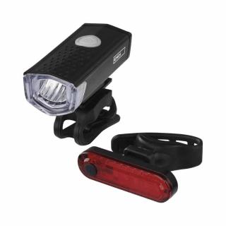 Emos első + hátsó tölthető LED kerékpár lámpa, 90 Lumen