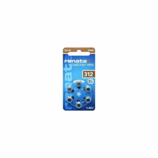 ZA312 / PR41 Renata Cink-levegő hallókészülék elem 125mAh 7,9*3,6mm