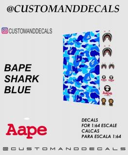 BAPE - matrica szett - kék