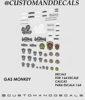 Gas Monkey - matrica szett