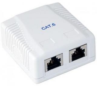 Falidoboz 2×RJ45 CAT6A Aljzat FTAA6210