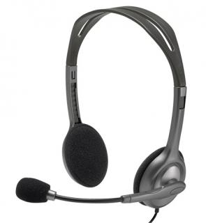 Logitech H111 mikrofonos fejhallgató, fekete