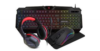 Silverline CM120 gaming combo szett 4in1 magyar billentyűzettel + egér+fejjhalgató+egérpad