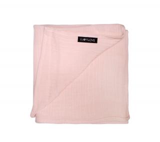 Lullalove Pakolási muszlin pelenkázó takaró 100 x 100cm Világos Rózsaszín