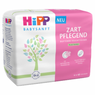 HiPP Babysanft gyengéden ápoló nedves törlőkendő újszülöttkortól 4 x 48 db