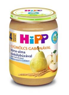 HiPP BIO Gyümölcs és gabona, alma-körte tönkölybúzával bébidesszert 4 hónapos kortól 190g