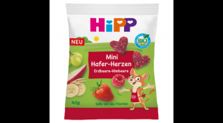 HiPP BIO mini epres-málnás zabszívek 1 éves kortól 40g