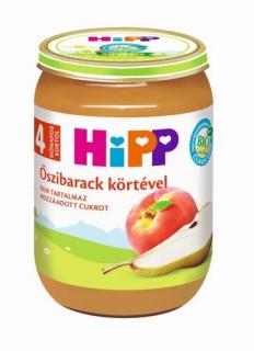 HiPP BIO Őszibarack körtével bébiétel 4 hónapos kortól 190g