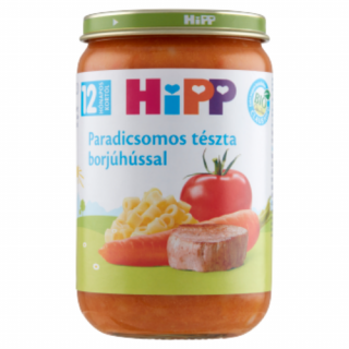 HiPP BIO paradicsomos tészta borjúhússal bébiétel 12 hónapos kortól 220g