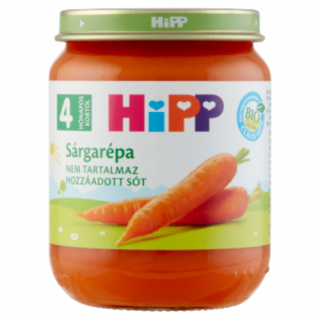 HiPP BIO sárgarépa főzelék 4 hónapos kortól 125g