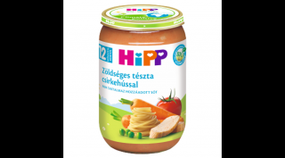 HiPP BIO zöldséges tészta csirkehússal bébiétel 12 hónapos kortól 220g