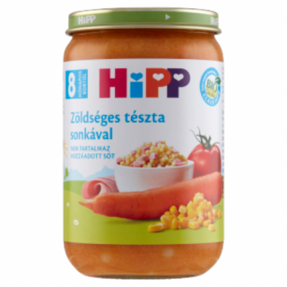 HiPP BIO zöldséges tészta sonkával bébiétel 8 hónapos kortól 220g