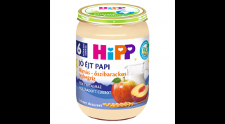 HiPP Jó Éjt Papi BIO almás-őszibarackos tejbegríz bébidesszert 6 hónapos kortól 190g